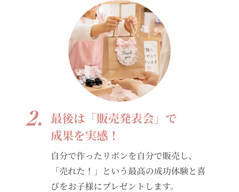 2. 最後は「販売発表会」で成果を実感！